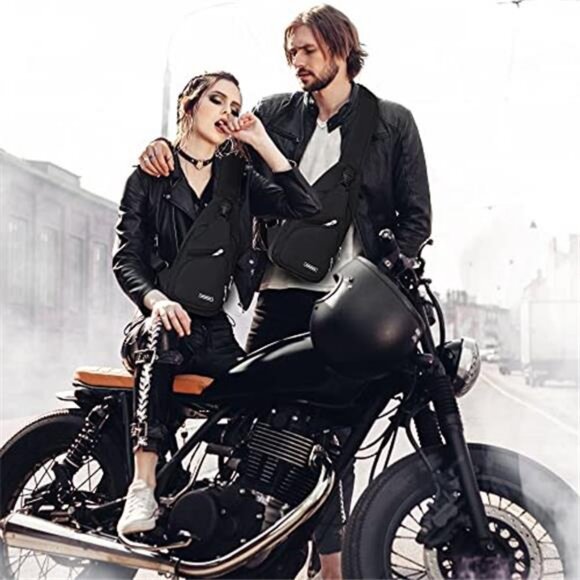 Waterproof Sling Bag Crossbody Backpack for Men Women Sling Backpack Hiking - Picture 5 of 6